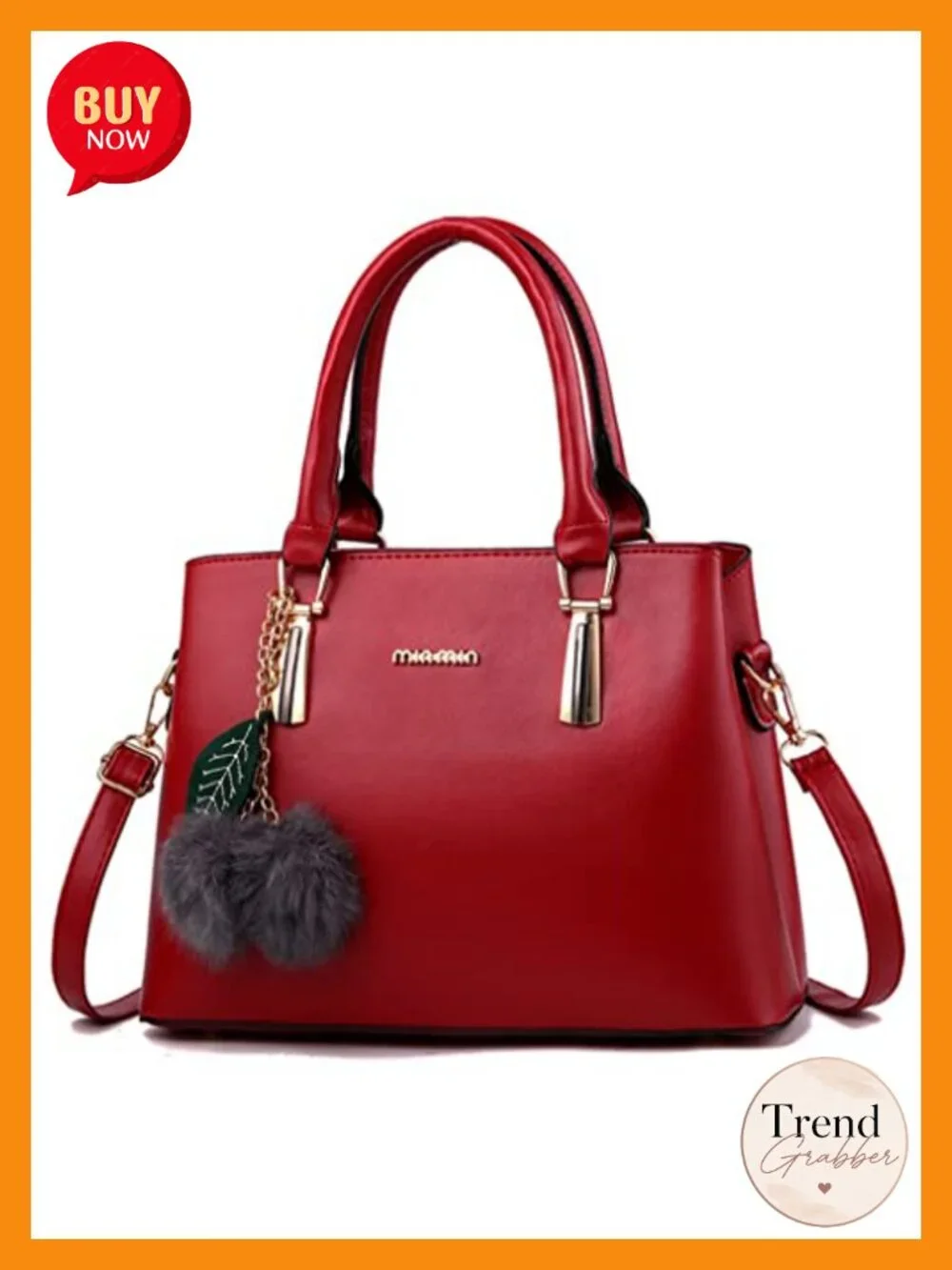 Faux Leather Tote Shoulder Bag Crossbody Purse with Adjustable Strap